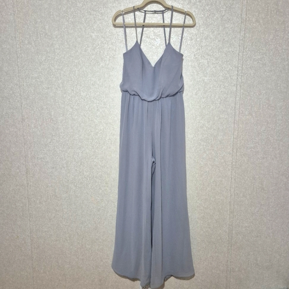 Hayley Paige Occasions Gray Elegant Jumpsuit..SIZE:4 - Picture 3 of 16